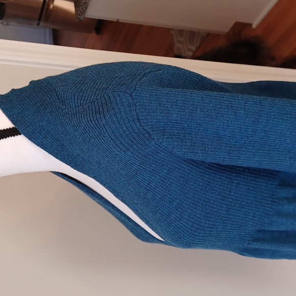 Eileen Fisher Teal Blue Peplum Cardigan Women's S - Picture 7 of 16